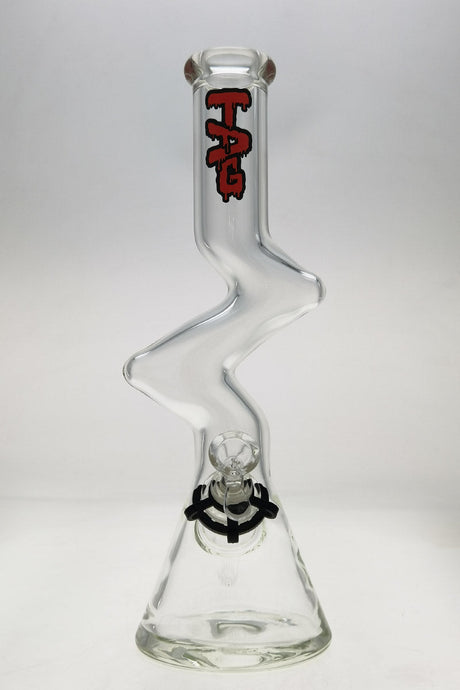 TAG 16" Beaker ZONG Bong with Thick 9mm Glass and 18/14MM Downstem Front View