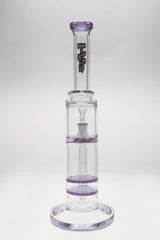 TAG 16" Bent Neck Bong with Double Honeycomb and Spinning Splash Guard, 18MM Female Joint