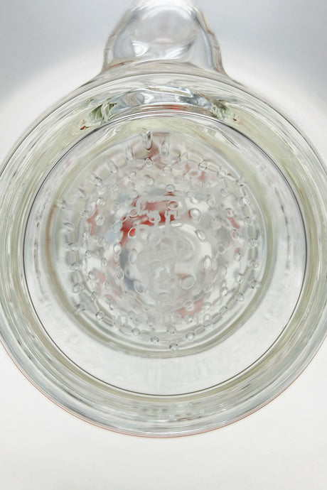 TAG 16" Bent Neck Bong with Double Honeycomb & Spinning Splash Guard, Top View