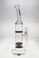 TAG 16" Bent Neck Bong with Double Honeycomb, Spinning Splash Guard, 18MM Female Joint