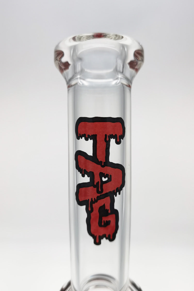 TAG - 16" Bent Neck Double Honeycomb Bong Close-Up with Spinning Splash Guard