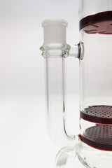 TAG 16" Bent Neck Bong with Double Honeycomb & Spinning Splash Guard, Close-up Side View