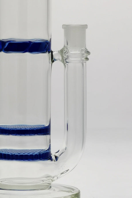 TAG 16" Bent Neck Bong with Double Honeycomb, Spinning Splash Guard, Side View