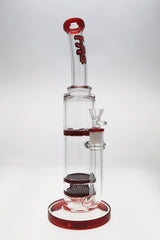 TAG 16" Bent Neck Bong with Double Honeycomb & Spinning Splash Guard, 18MM Female
