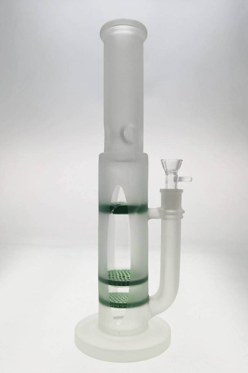 TAG 16" Double Honeycomb to Spinning Splash Guard Bong, 50x7MM with 18MM Female Joint