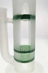TAG 16" Double Honeycomb Bong with Spinning Splash Guard, 50x7MM Clear Glass, Front View