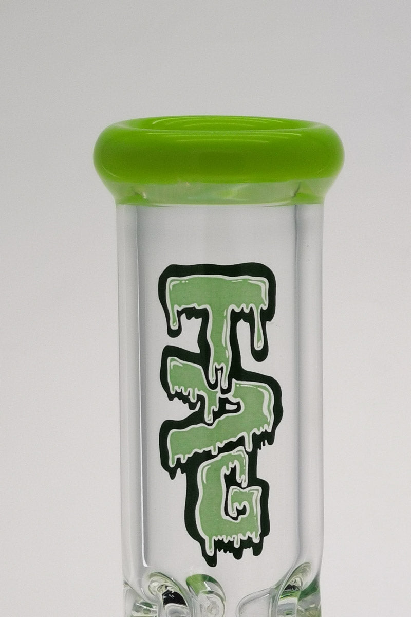 TAG 16" Bong with Double Honeycomb, Spinning Splash Guard, and Green Accents