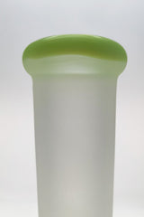 Close-up of TAG 16" Double Honeycomb Bong Mouthpiece with Green Rim