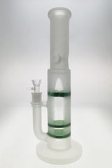 TAG 16" bong with double honeycomb & spinning splash guard, 18MM female joint, front view