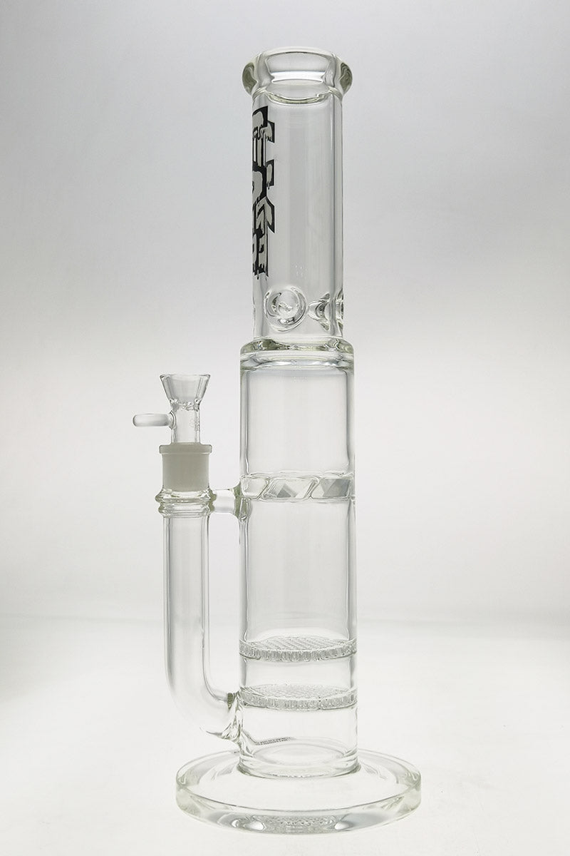 TAG 16" Double Honeycomb Bong with Spinning Splash Guard, 50x7MM, 18MM Female Joint