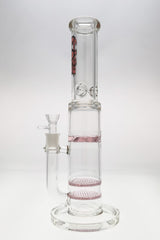 TAG 16" Bong with Double Honeycomb & Spinning Splash Guard, 18MM Female Joint