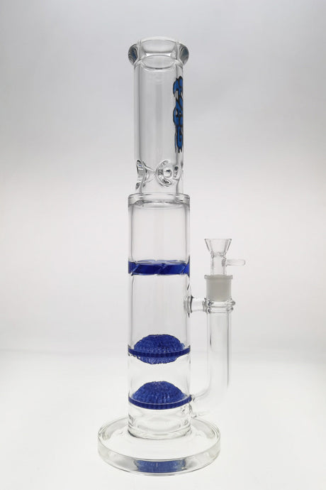 TAG 16" Tie-Dye Double Disc Diffuser Bong with Spinning Splash Guard, Front View