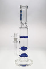 TAG 16" Bong with Double Netted Disc Diffuser and Spinning Splash Guard, Tie Dye, Front View