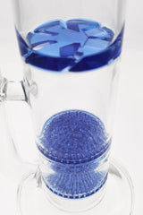 TAG 16" Bong with Blue Double Netted Disc Diffuser and Spinning Splash Guard, 50x7MM