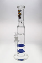 TAG 16" Double Disc Diffuser Bong with Spinning Splash Guard, Tie Dye Logo, Front View