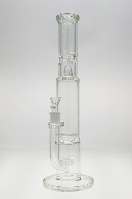 TAG 16" Double UFO Inline to Showerhead Bong, 50x7MM with 18MM Female Joint, Front View