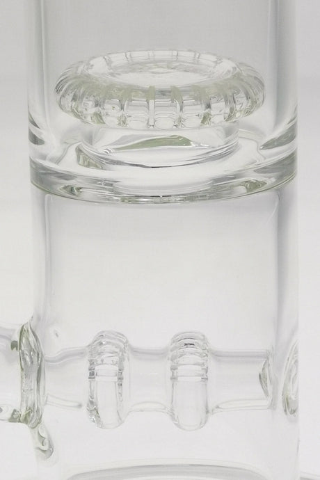 Close-up of TAG 16" Double UFO Inline to Showerhead Bong with 7mm thickness