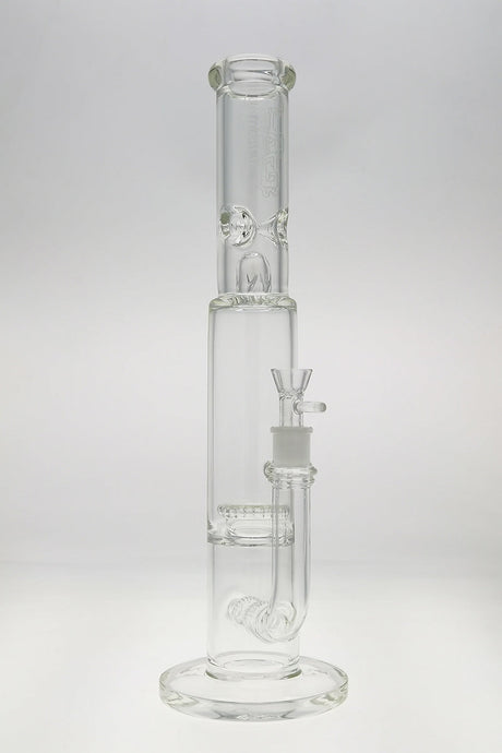 TAG 16" Double UFO Inline to Showerhead Bong, 50x7MM, Front View on White Background