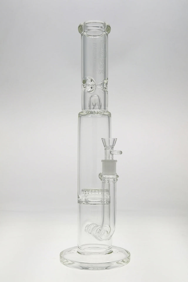 TAG 16" Double UFO Inline to Showerhead Bong, 50x7MM, Front View on White Background