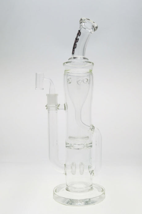 TAG 16" Klein Recycler Bong with Double UFO & Inverted Showerhead Percolators - Front View