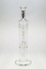 TAG 16" Double UFO Inline to Showerhead Klein Recycler Bong, Front View on White Background