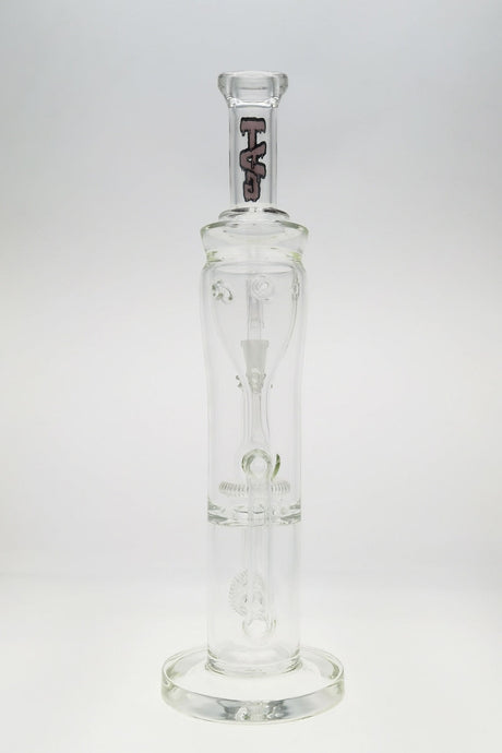 TAG 16" Double UFO Inline to Showerhead Klein Recycler Bong, Front View on White Background