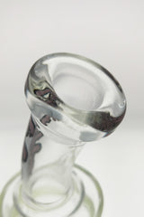 Close-up of TAG 16" bong mouthpiece, showcasing the thick glass and 18MM Female joint