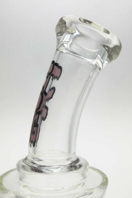 Close-up of TAG 16" Klein Recycler Bong neck with 18MM Female joint and UFO percolator