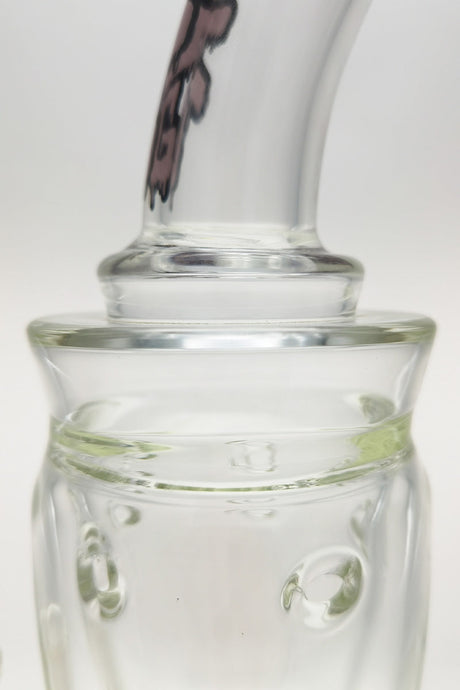 Close-up of TAG 16" Klein Recycler's intricate percolators and 18MM Female joint