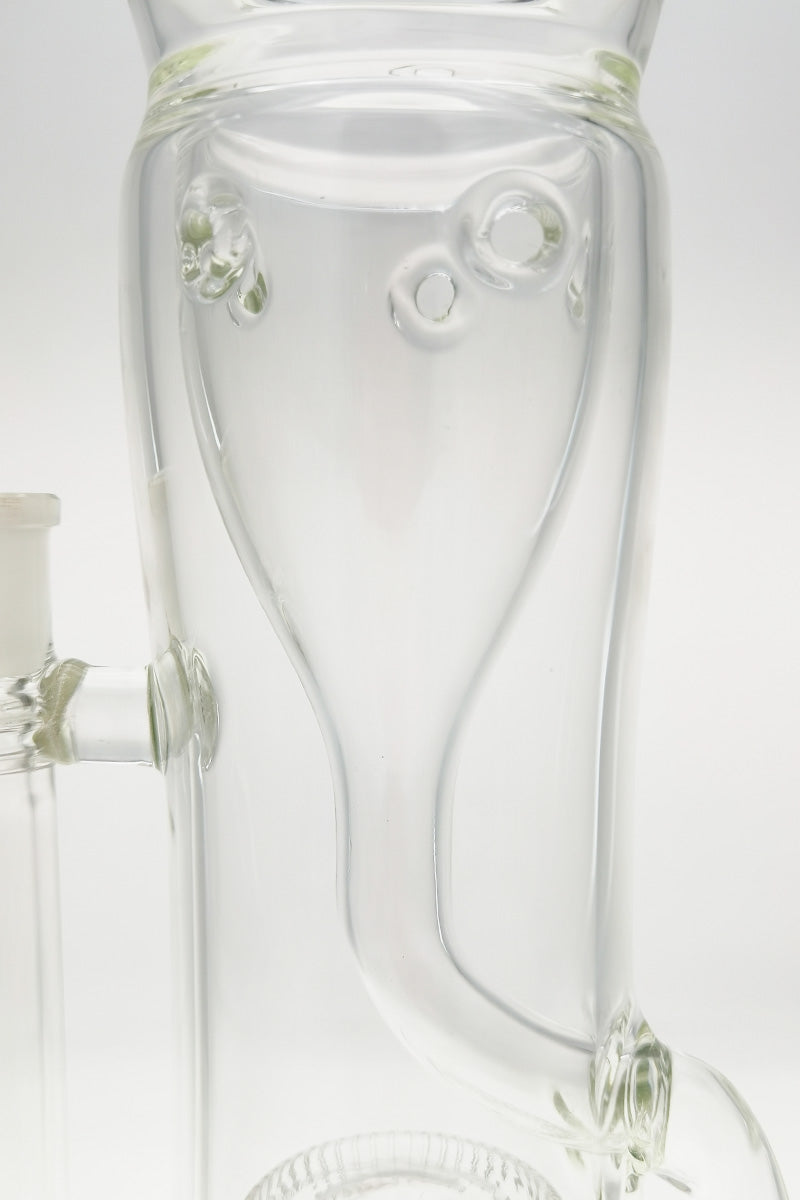 Close-up of TAG 16" Klein Recycler Bong with Double UFO & Super Slit Inverted Showerhead