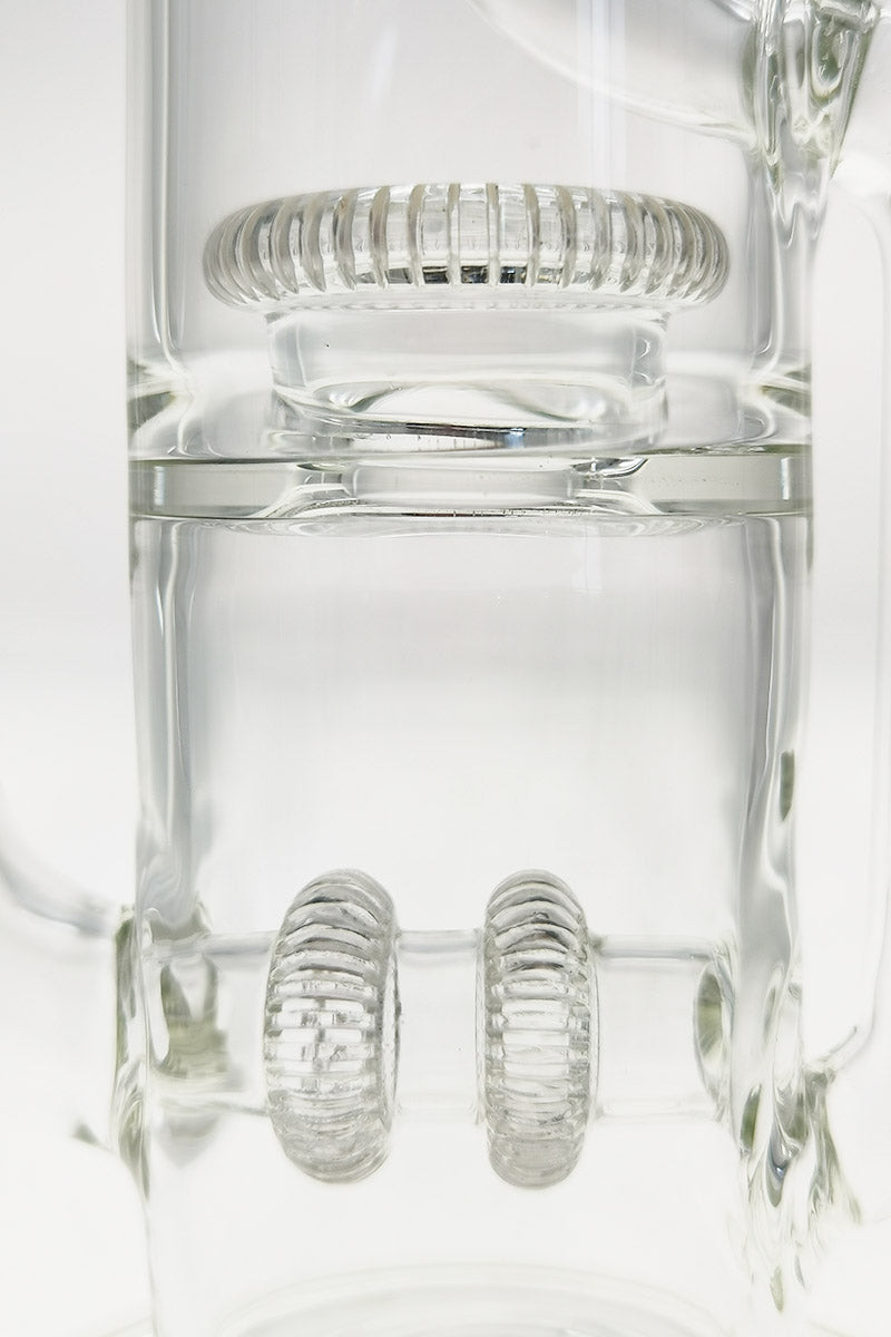 Close-up of TAG 16" Klein Recycler Bong with Double UFO and Inverted Showerhead Percolators