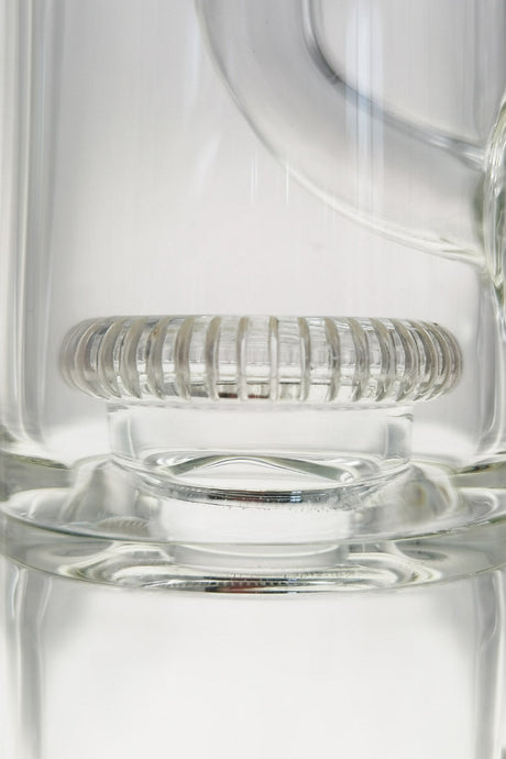 Close-up of TAG 16" bong with Double UFO and Super Slit Inverted UFO percolators, 18MM Female joint