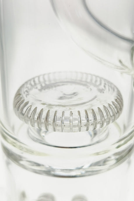 Close-up of TAG 16" bong with double UFO and inverted showerhead percolators