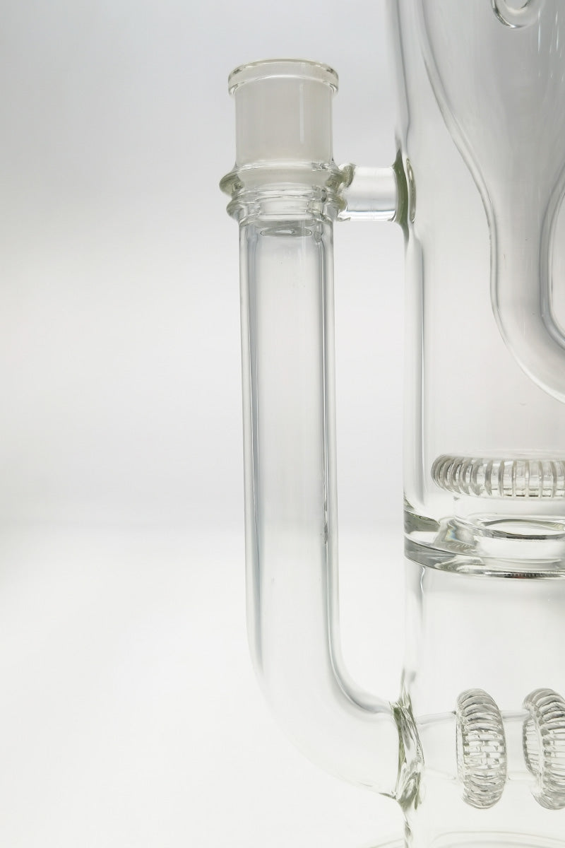 TAG 16" Klein Recycler Bong with Double UFO & Inverted Showerhead Percolators, 18MM Female Joint - Close-up