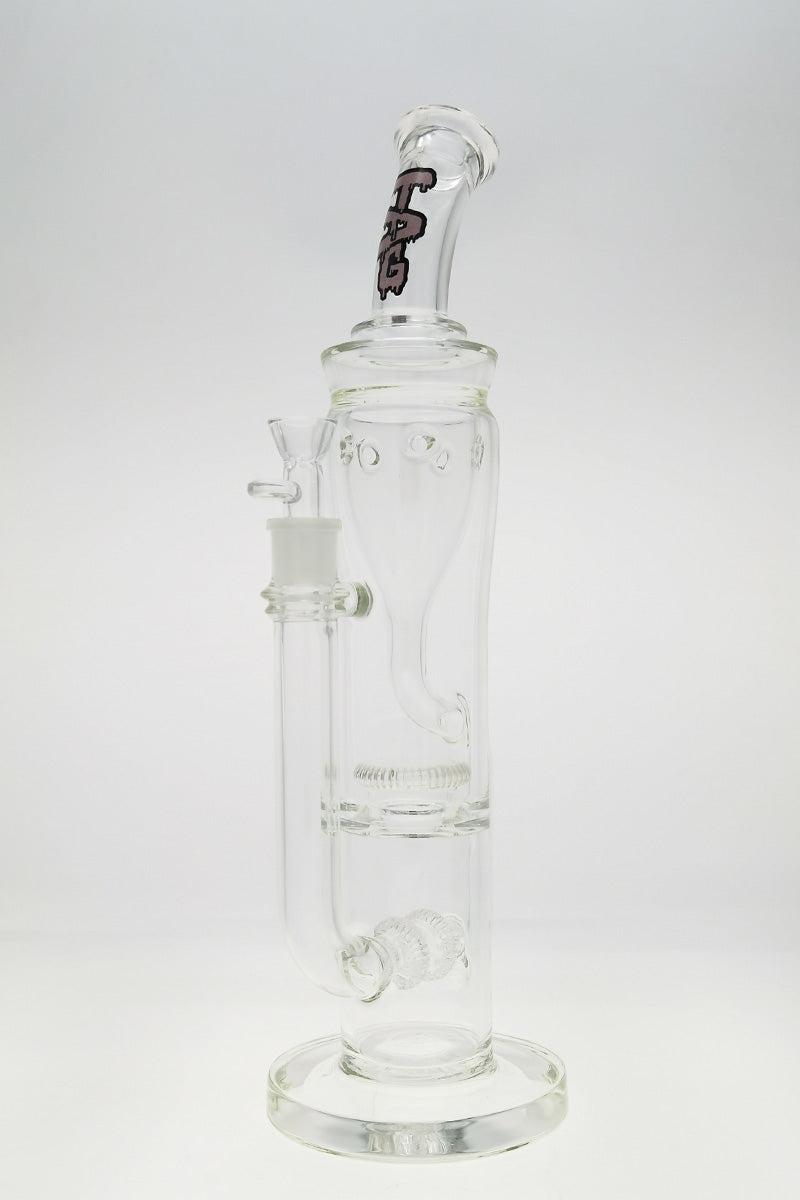 TAG 16" Double UFO Inline to Showerhead Klein Recycler Bong with 18MM Female Joint