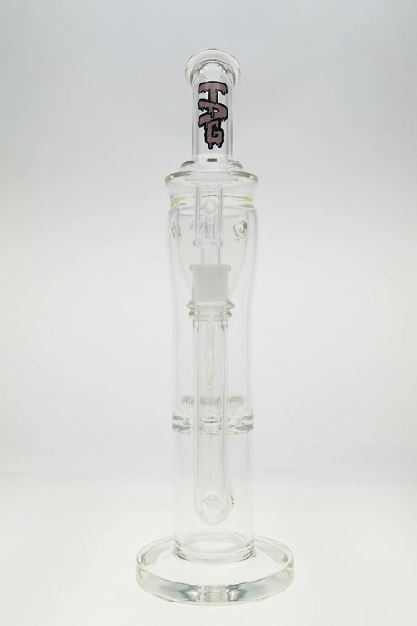 TAG 16" Double UFO Inline to Inverted UFO Showerhead Klein Recycler Bong Front View