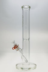 TAG 16" Straight Tube Bong, 50x5MM, with 18/14MM Downstem, Front View on White Background