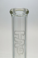 TAG 16" Straight Tube Bong, 50x7MM with 18/14MM Downstem, Top View