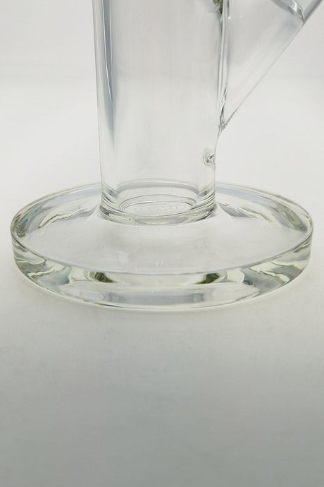 Close-up of TAG 16" Straight Tube Bong Base, 7mm Thick Glass, 18/14MM Downstem