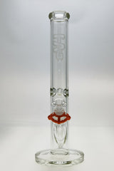 TAG 16" Straight Tube Bong, 50x7MM, 18/14MM Downstem, Front View on White Background