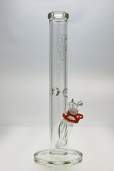 TAG 16" Straight Tube Bong with 18/14MM Downstem and 7mm Thickness, Front View