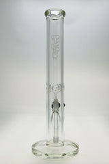 TAG 16" Straight Tube Bong, 50x7MM with 18/14MM Downstem, Front View on White Background