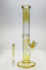 TAG 16" Straight Tube Bong with 18/14MM Downstem, 9MM Thick Glass, Front View on White