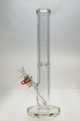 TAG 16" Straight Tube Bong with 18/14MM Downstem, 9MM Thick Quartz Glass, Front View