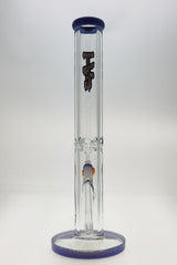 TAG 16" Straight Tube Bong 50x9MM with 18/14MM Downstem, Front View on White Background