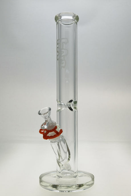 TAG 16" Straight Tube Bong with 18/14MM Downstem, 9MM Thick Glass, and Sandblasted Logo