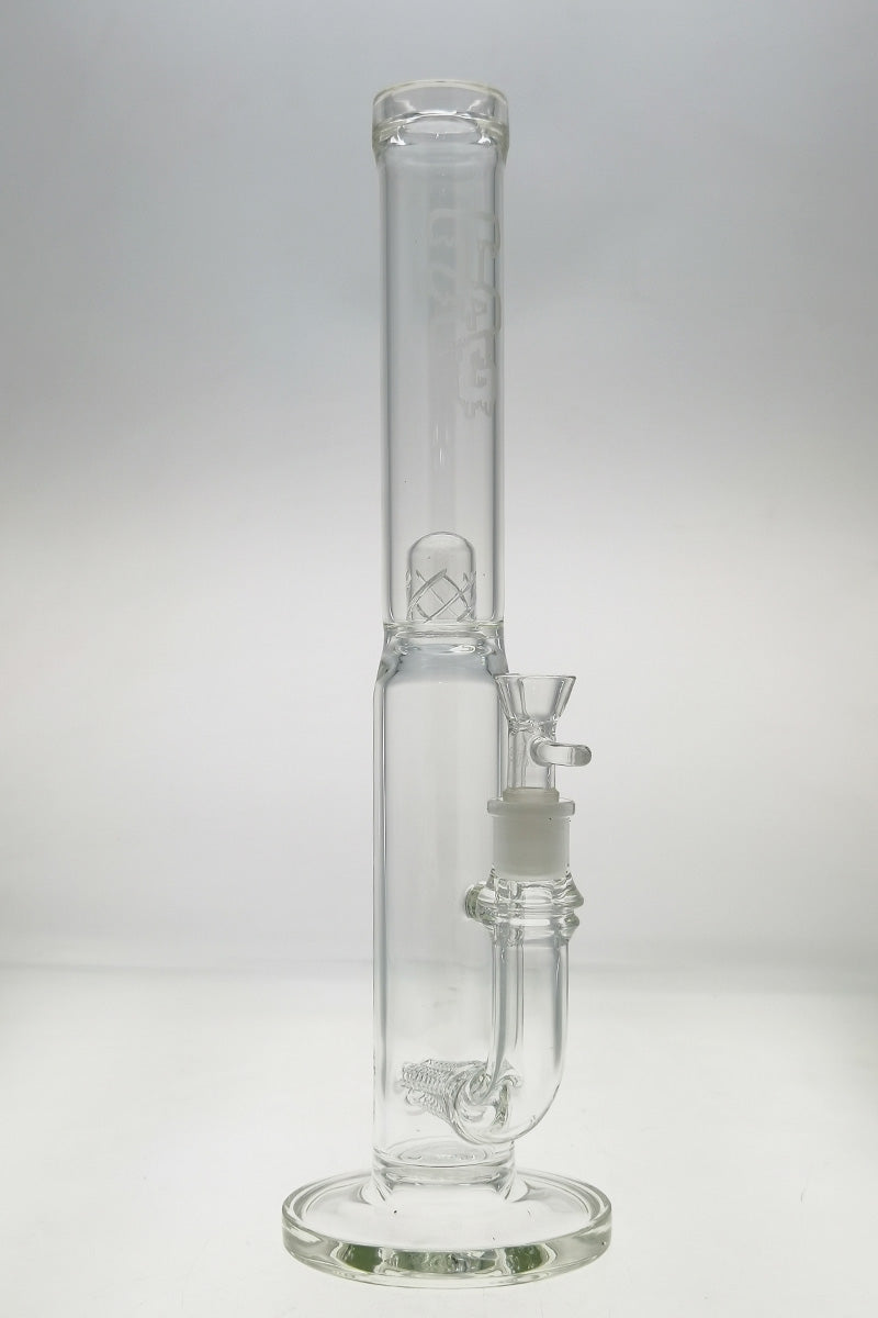 TAG 16" Super Slit Inline to Helical Dome Bong, 44x4MM, 18MM Female Joint, Front View