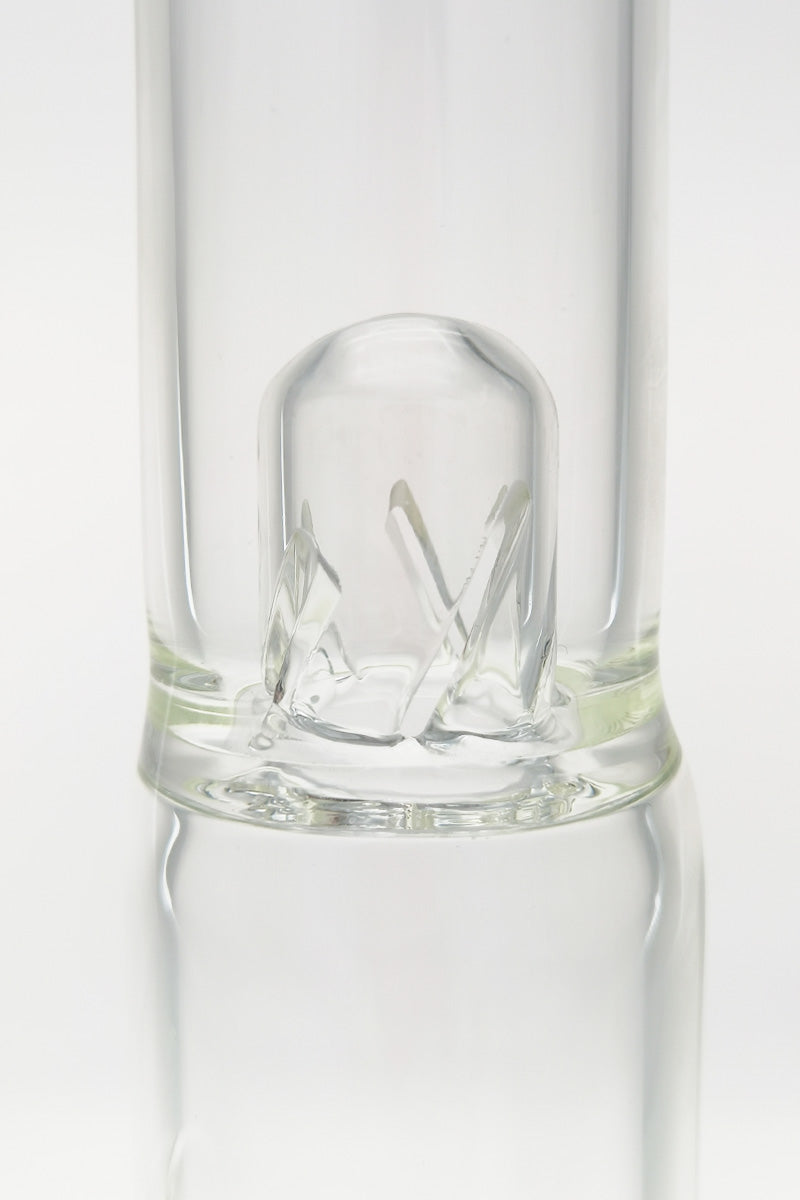 Close-up of TAG 16" Bong with Inline Percolator and Helical Dome Splash Guard, 18MM Female Joint
