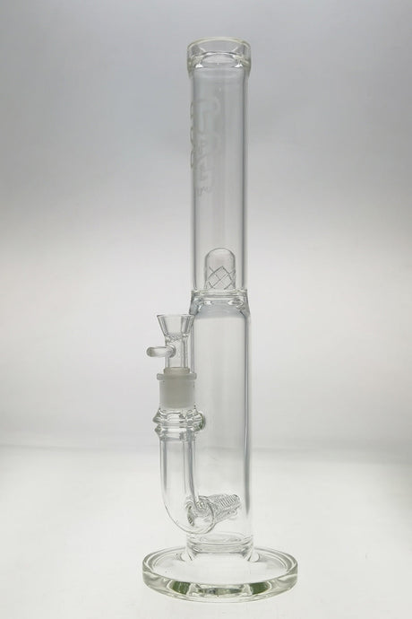 TAG 16" Bong with Super Slit Inline and Helical Dome Splash Guard, Clear, Front View
