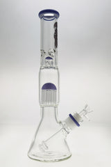 TAG 17" Beaker Bong with 16-Arm Tree Percolator, 7mm Thick Glass, Front View on White